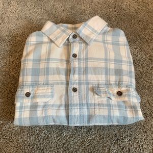White an Baby Blue Flannel